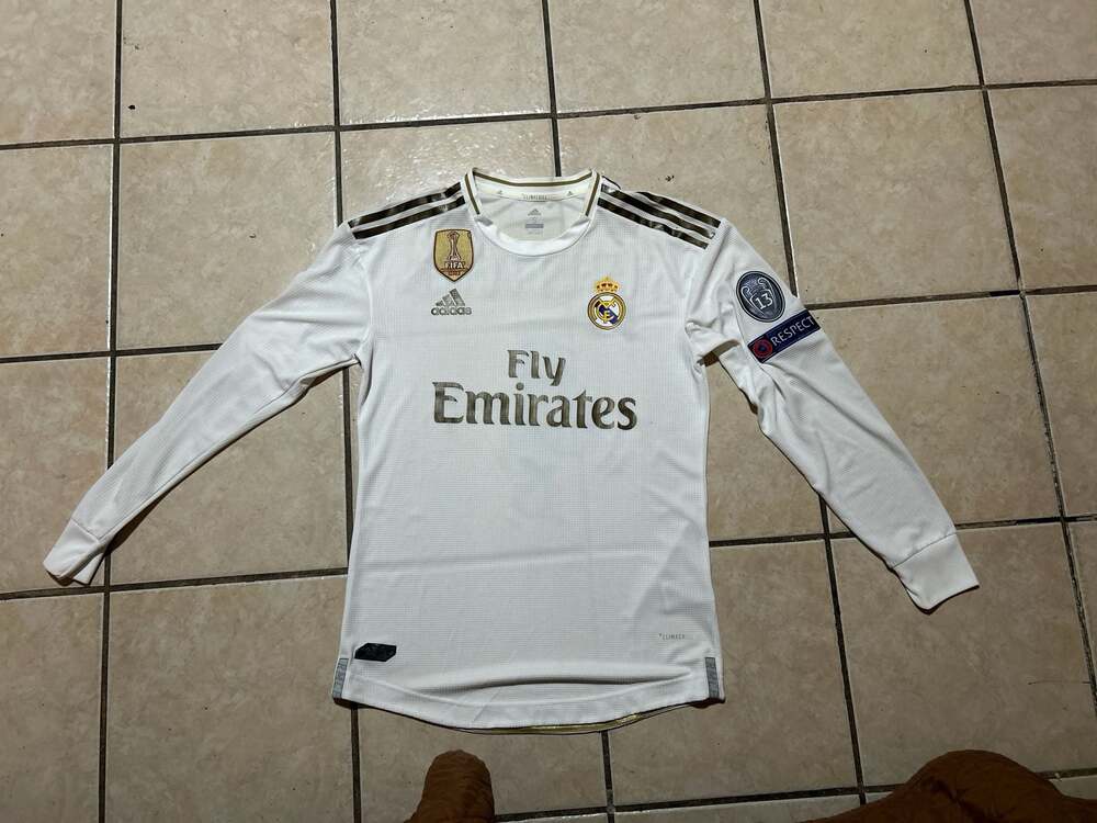Adidas Real Madrid 2019-20 Home Long Sleeve Sergio Ramos Player Issue Climachill